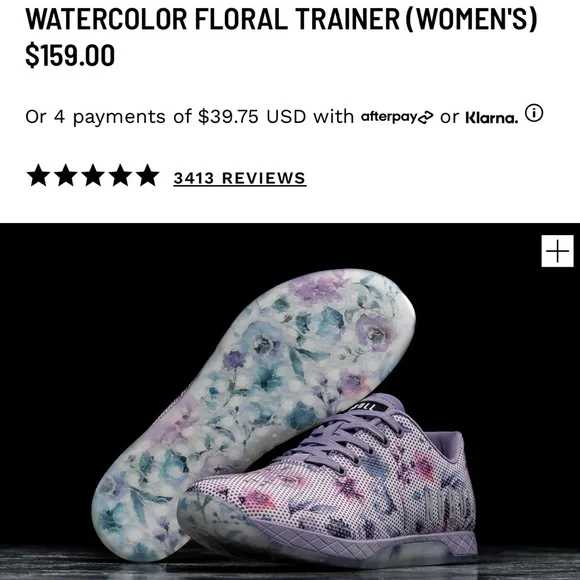 No Bull Watercolor Floral Trainer - Picture 2 of 5